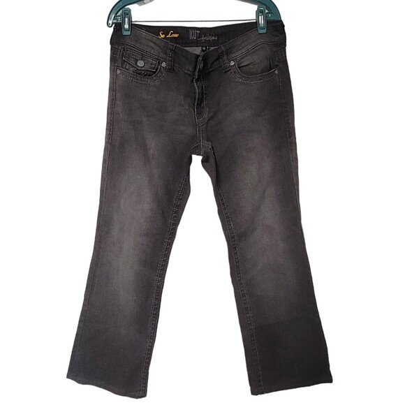 KUT FROM THE KLOTH Jeans y2k So Low Jeans Faded Black 12 - Picture 5 of 5